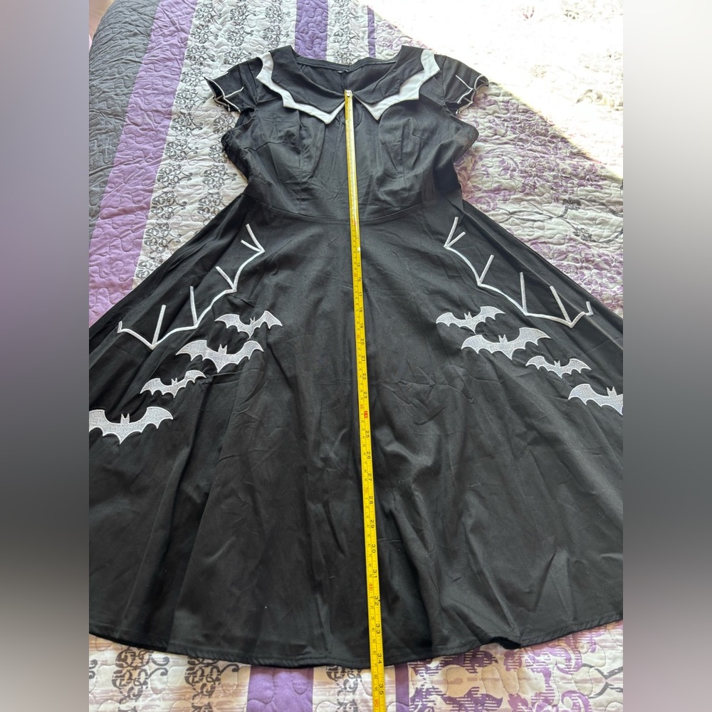 Spooky collared flared dress